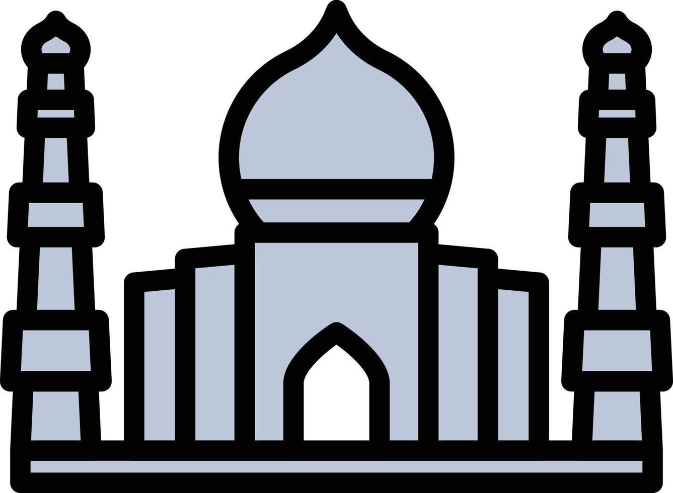 ilustración de vector de taj mahal en un fondo. símbolos de calidad premium. iconos vectoriales para concepto y diseño gráfico.