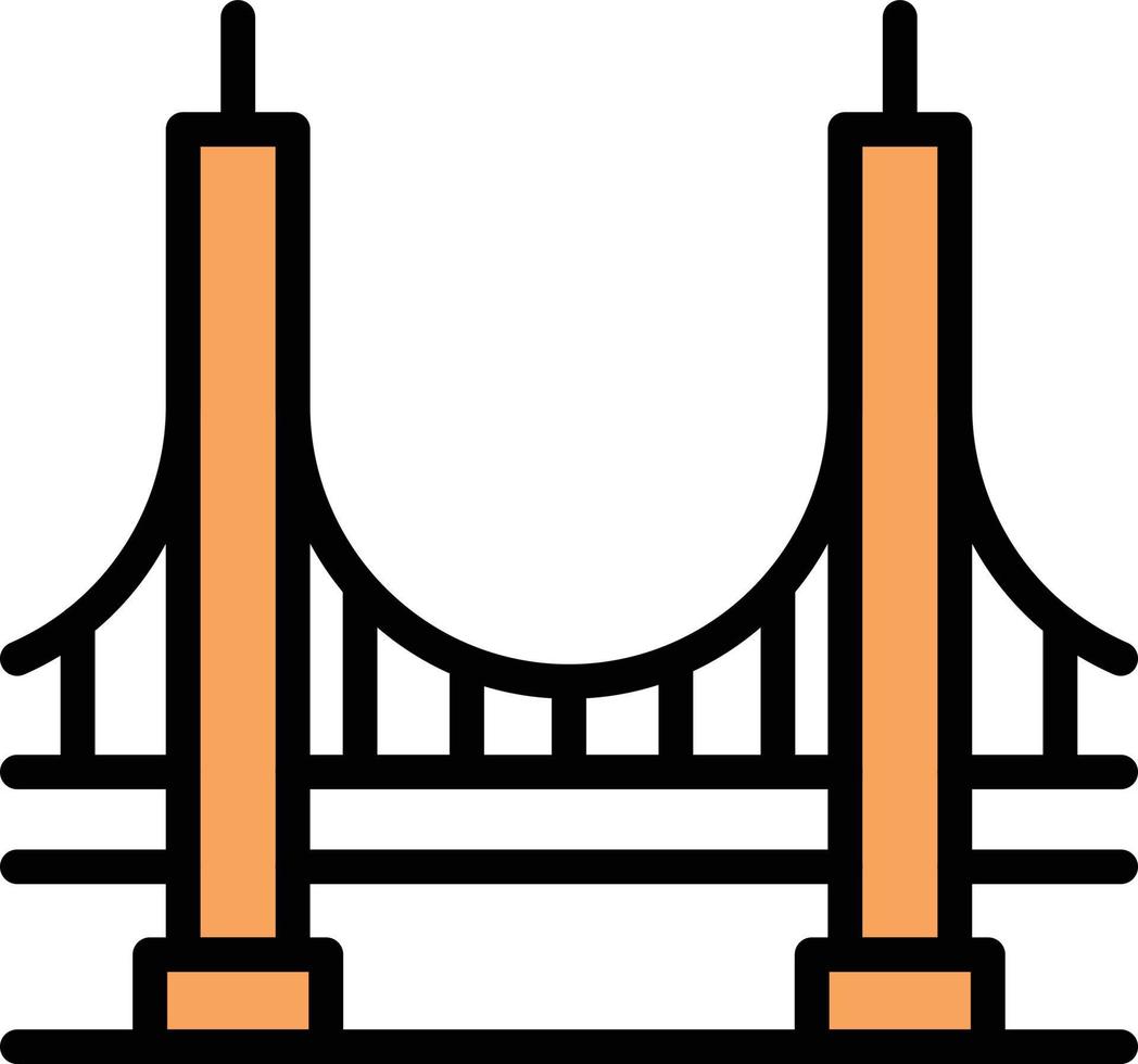 Ilustración de vector de puente sobre un fondo. Símbolos de calidad premium. Iconos vectoriales para concepto y diseño gráfico.