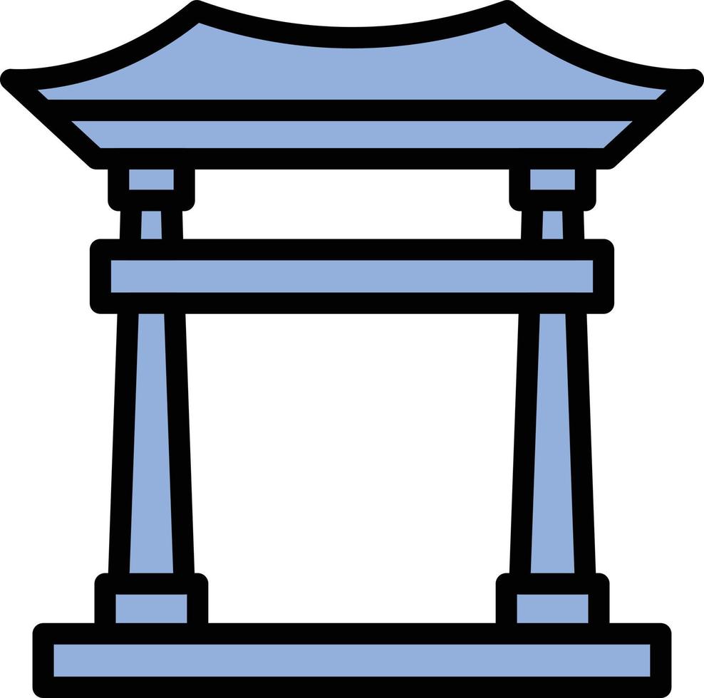 torii gate vector illustration on a background.Premium quality symbols.vector icons for concept and graphic design.