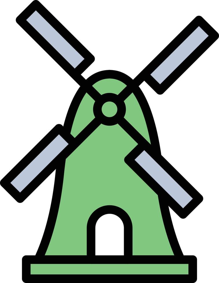 ilustración de vector de molino de viento en un fondo. símbolos de calidad premium. iconos vectoriales para concepto y diseño gráfico.