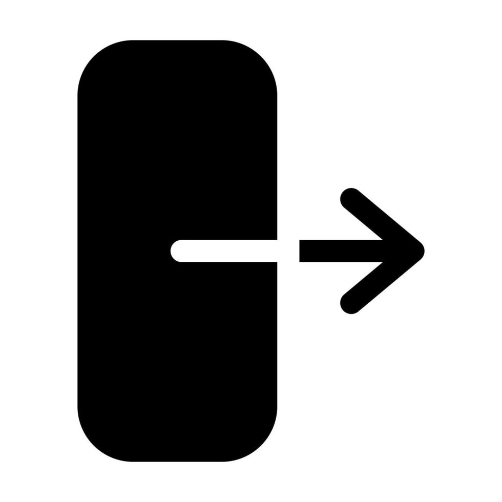 Logout Glyph Icon vector