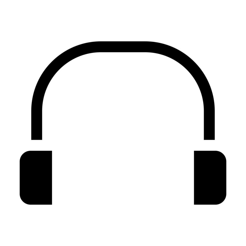 icono de glifo de auriculares vector