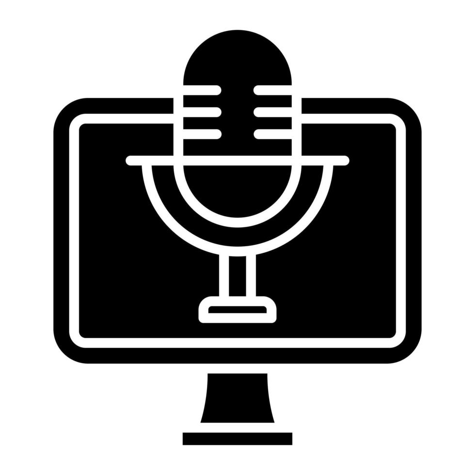 On Air Glyph Icon vector