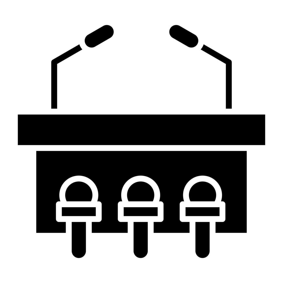 Press Room Glyph Icon vector