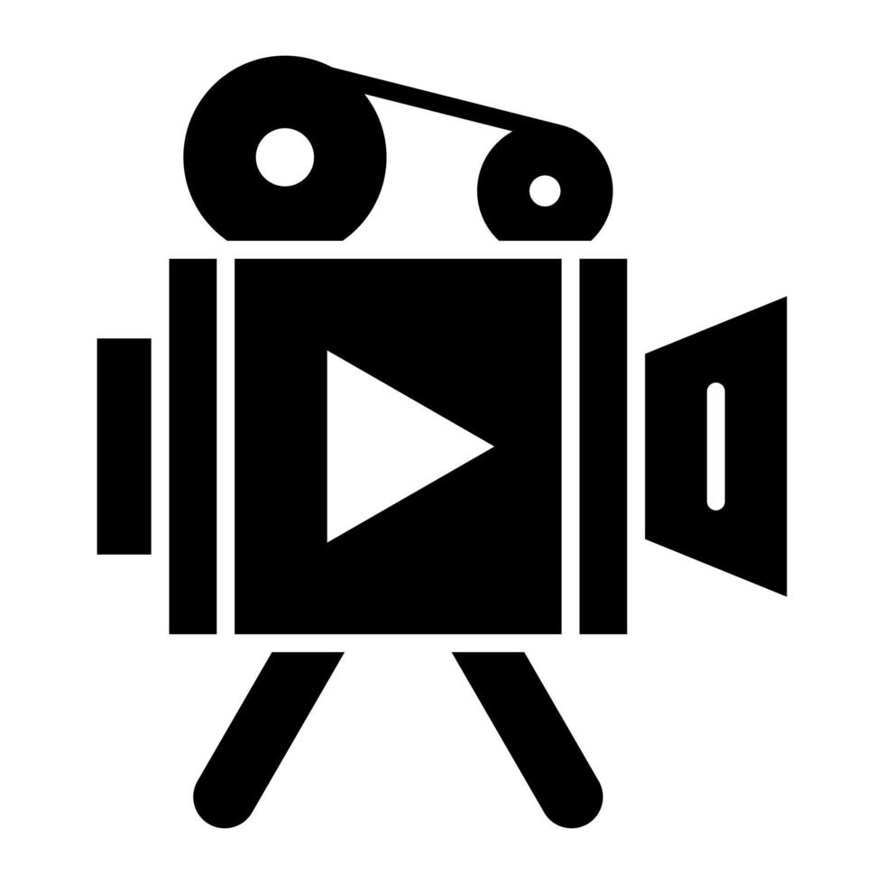 Video Camera Glyph Icon vector