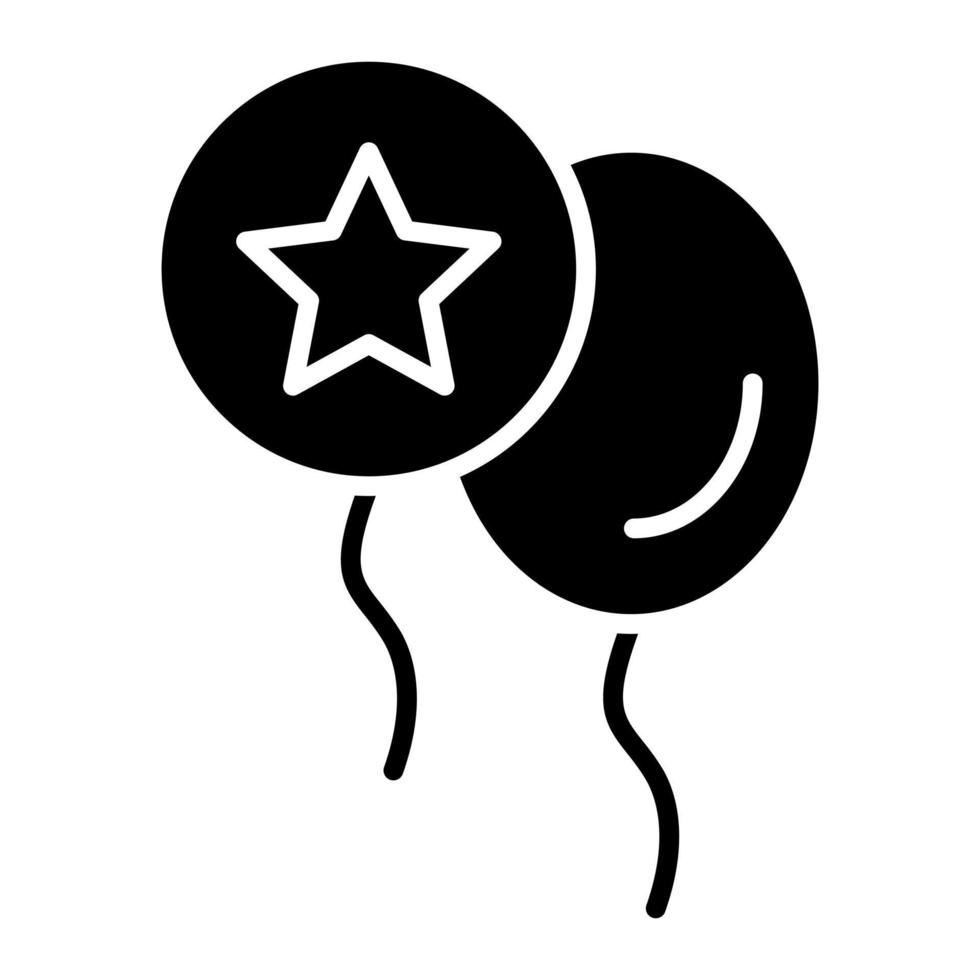 Balloons Glyph Icon vector