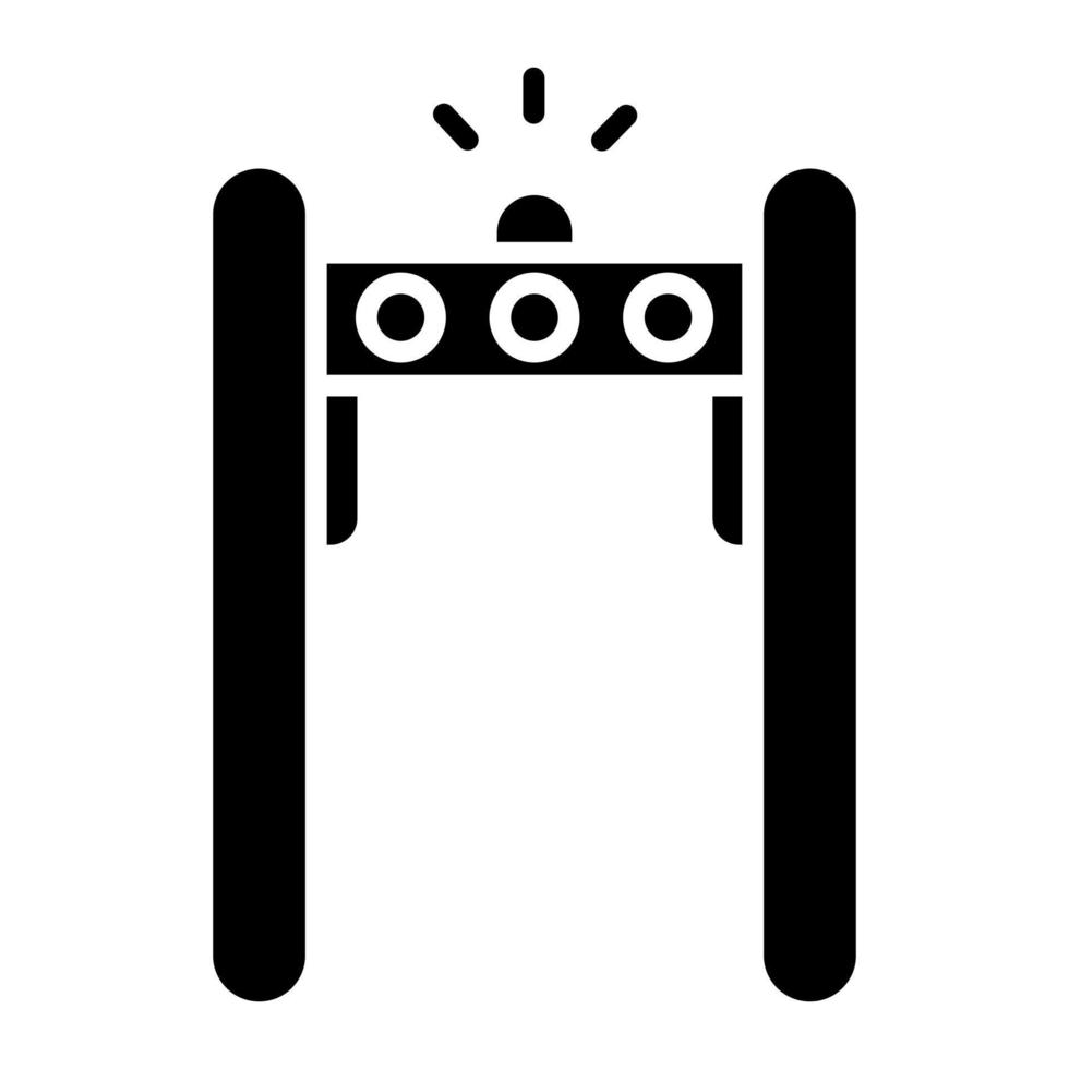 Metal Detector Glyph Icon vector