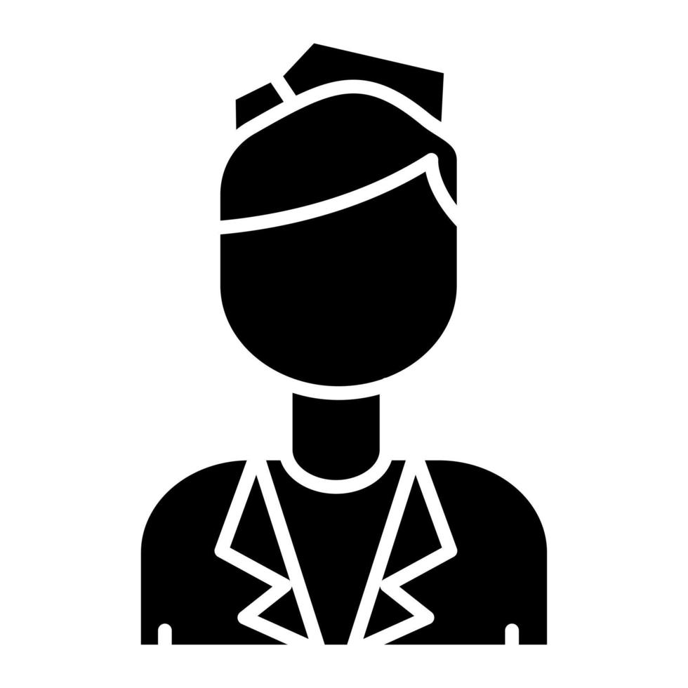 Air Hostess Glyph Icon vector