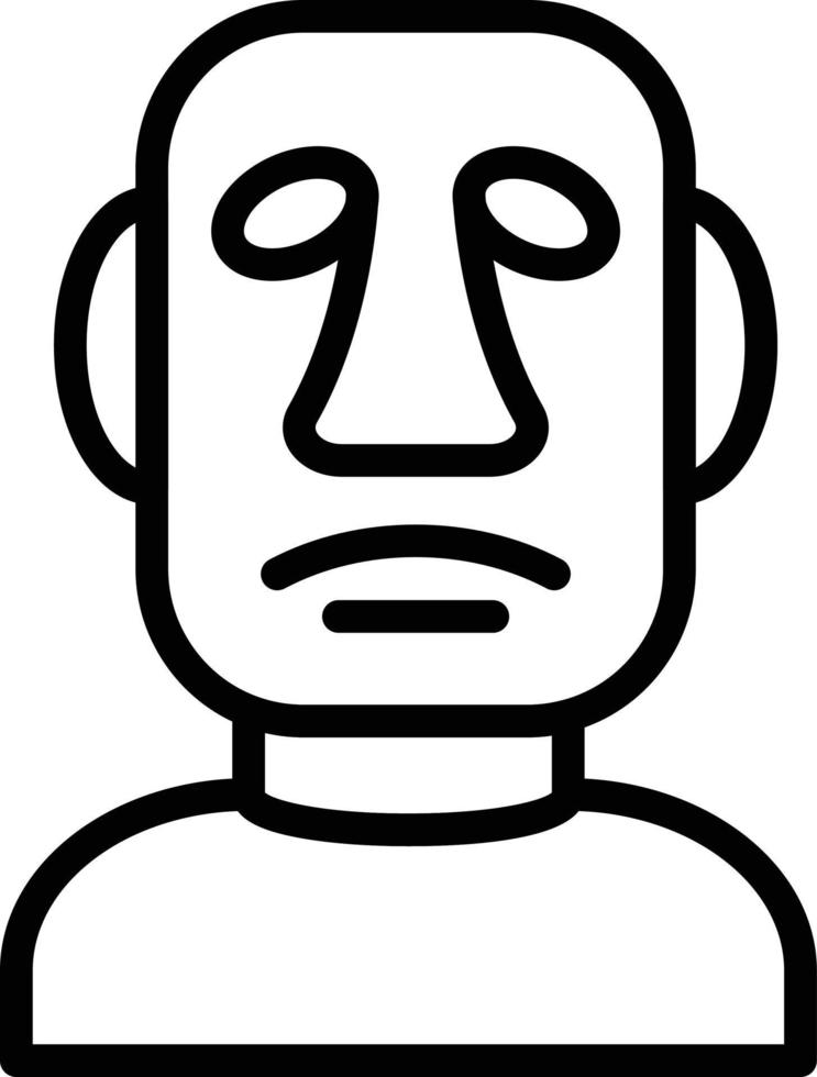 moai vector illustration on a background.Premium quality symbols.vector icons for concept and graphic design.