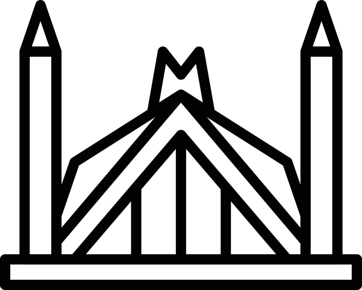 ilustración de vector de mezquita faisal en un fondo. símbolos de calidad premium. iconos vectoriales para concepto y diseño gráfico.