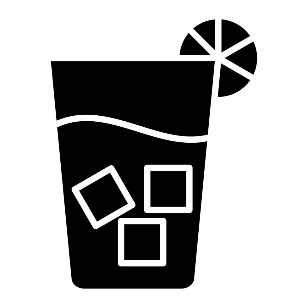 Lemonade Glyph Icon vector