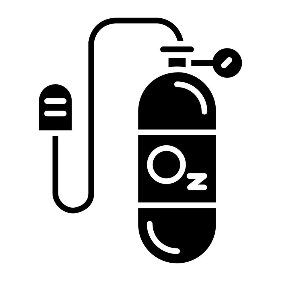 Oxygen Mask Glyph Icon vector