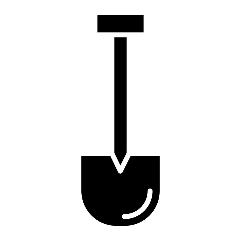 Shovel Glyph Icon vector