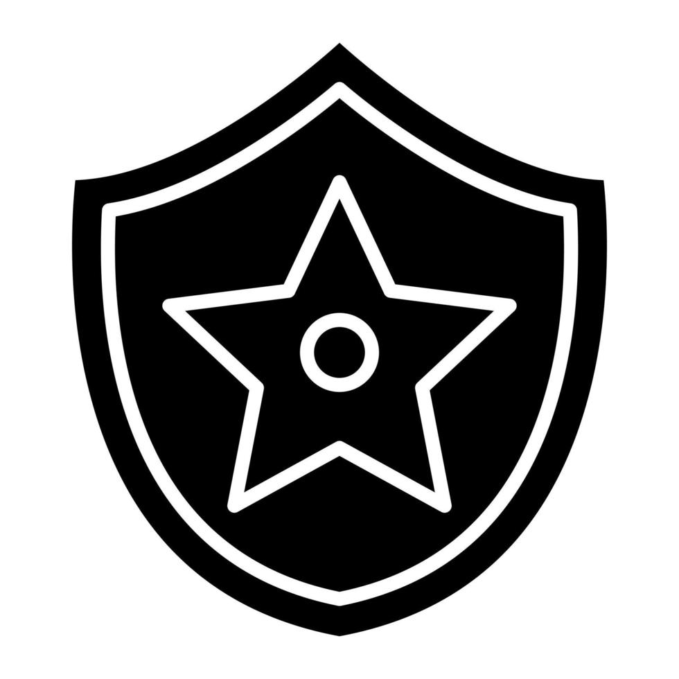 icono de glifo de sheriff vector