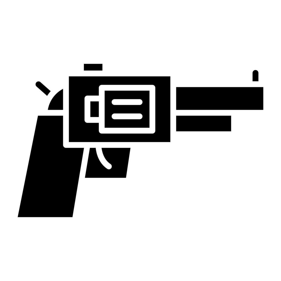 Revolver Glyph Icon vector