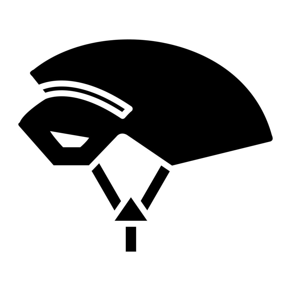 icono de glifo de casco vector