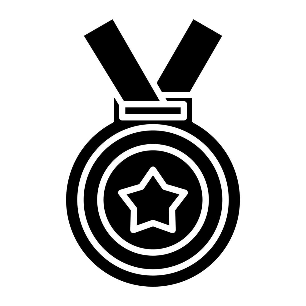 icono de glifo de medalla vector