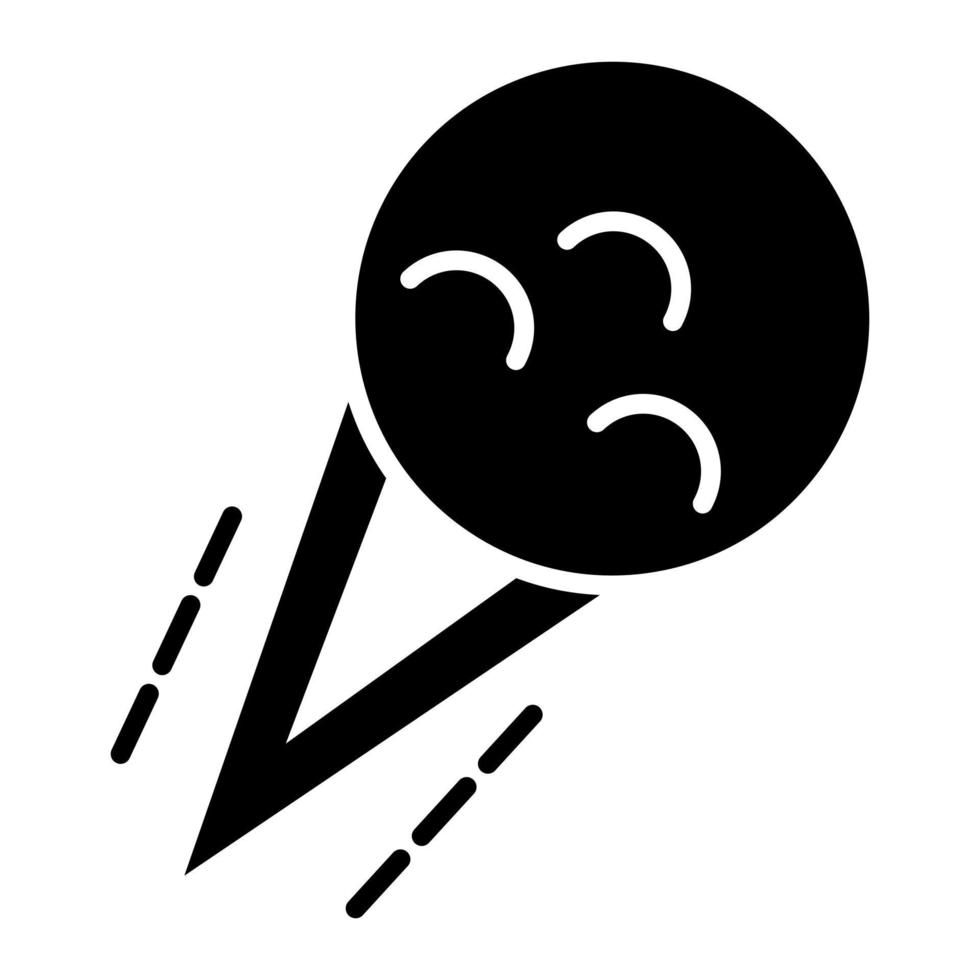 Meteorites Glyph Icon vector