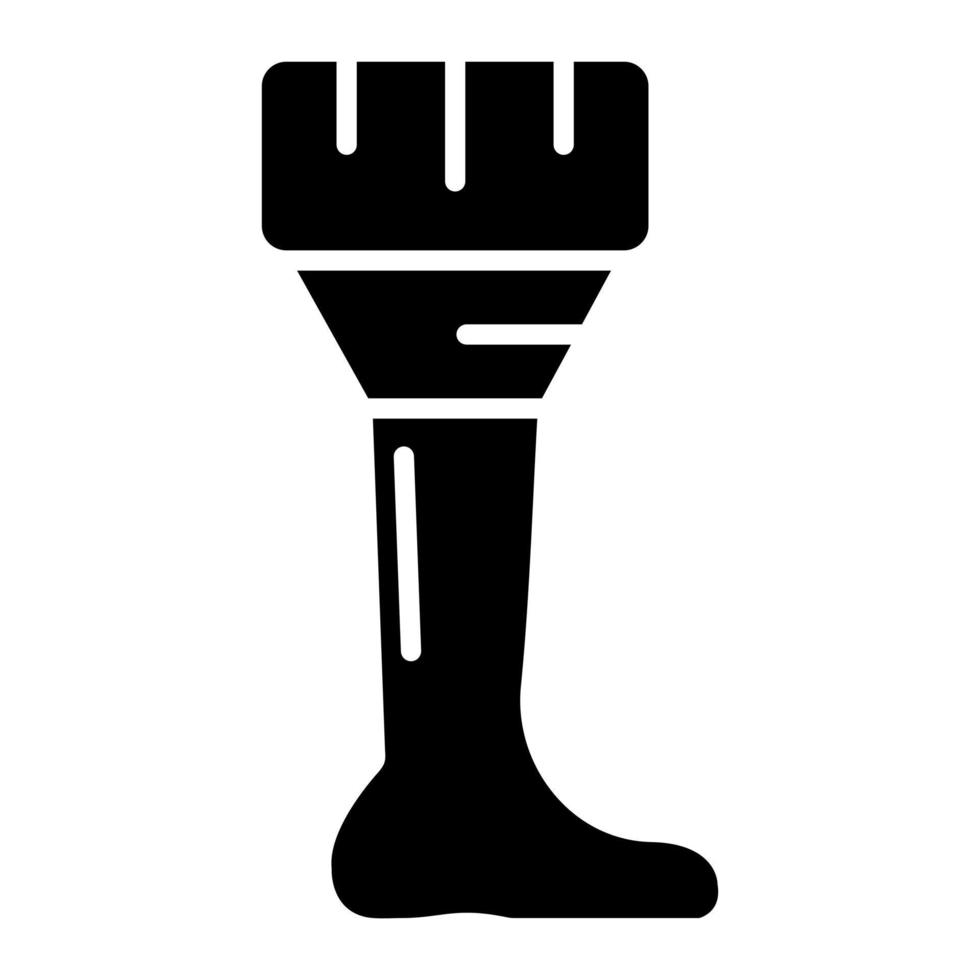 Pegleg Glyph Icon vector