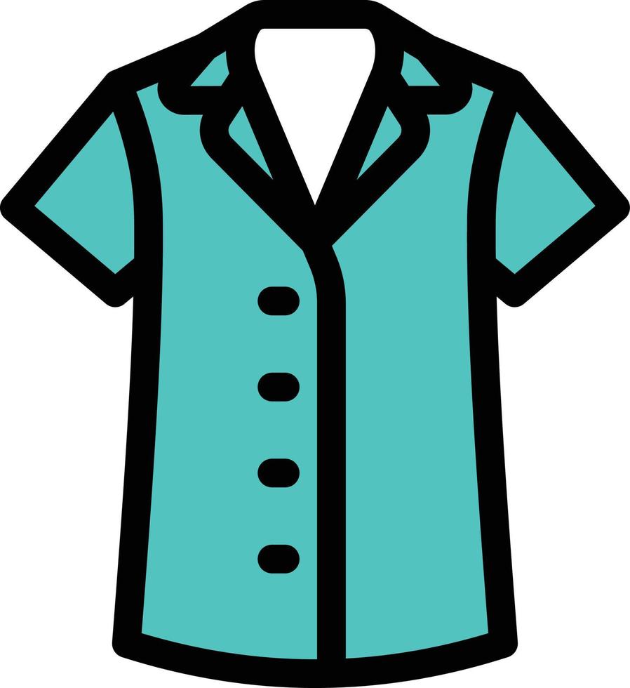 ilustración de vector de camisa en un fondo. símbolos de calidad premium. iconos vectoriales para concepto y diseño gráfico.