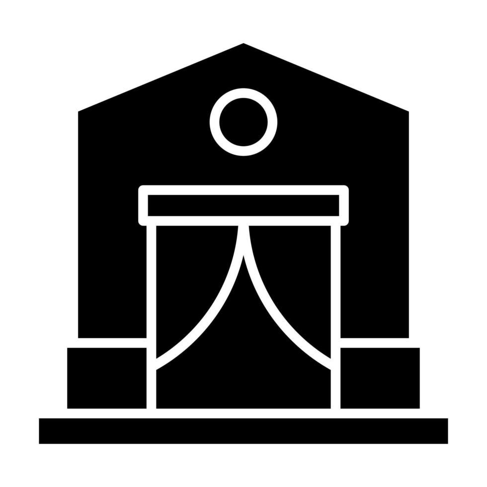 Refugee Camp Glyph Icon vector