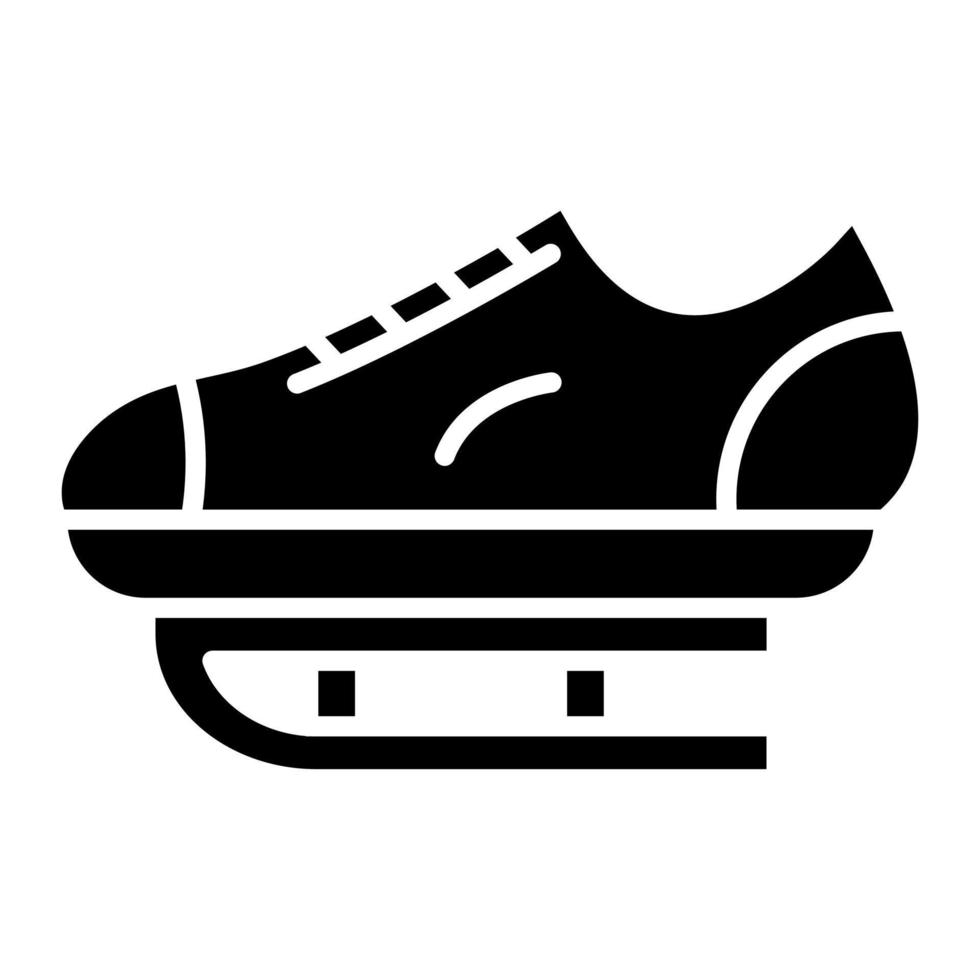 Ice Skate Glyph Icon vector