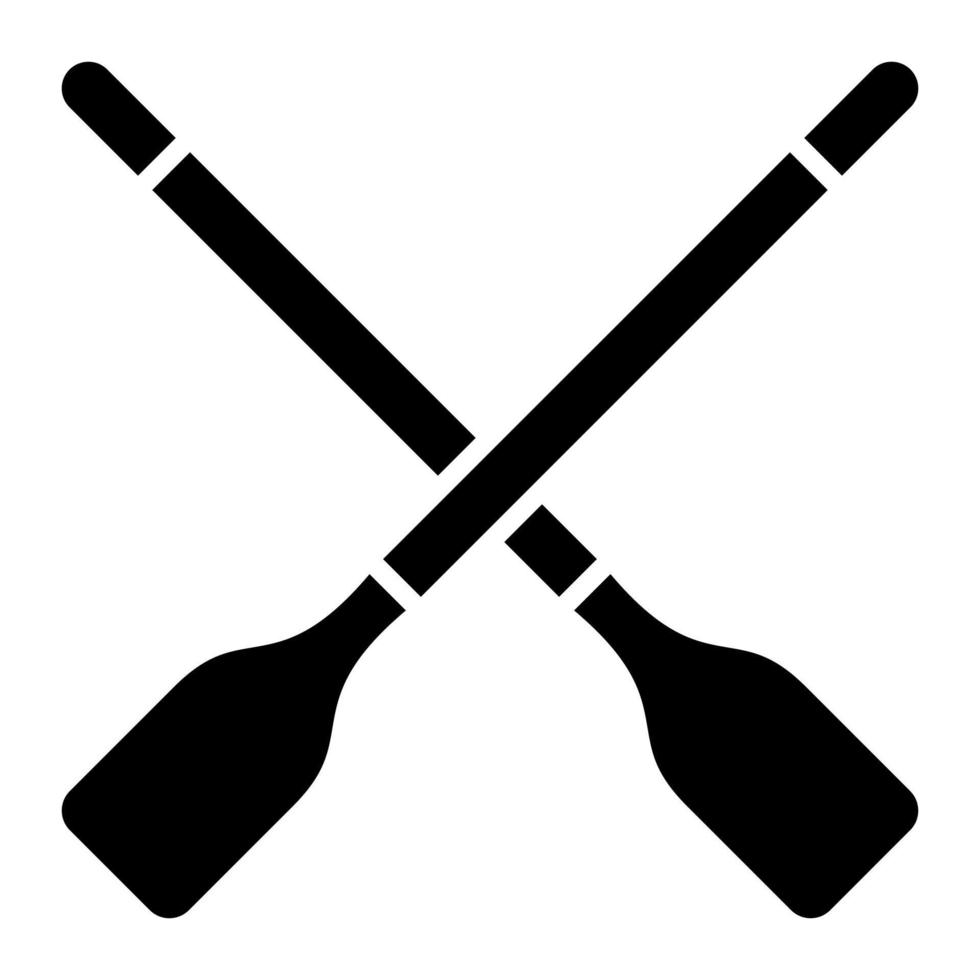 Rowing Glyph Icon vector