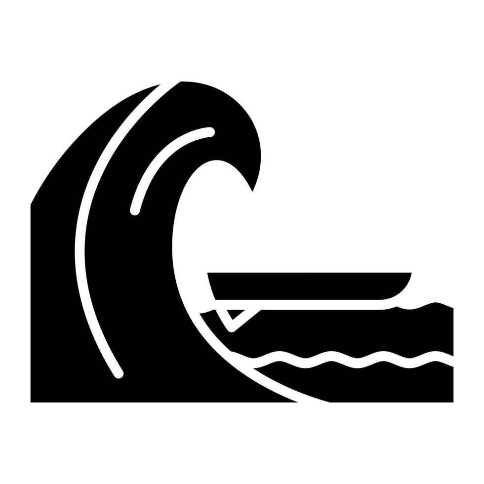 Surfing Glyph Icon vector