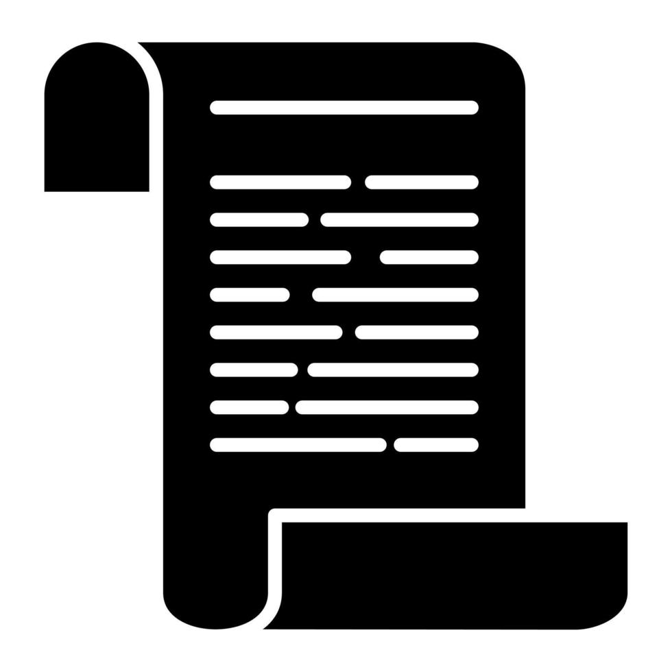Pirate Scroll Glyph Icon vector