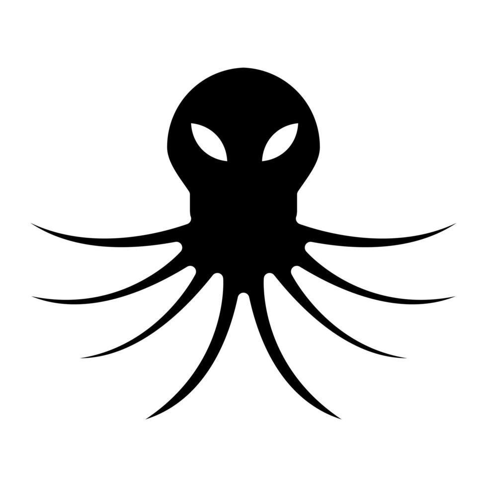 Kraken Glyph Icon vector
