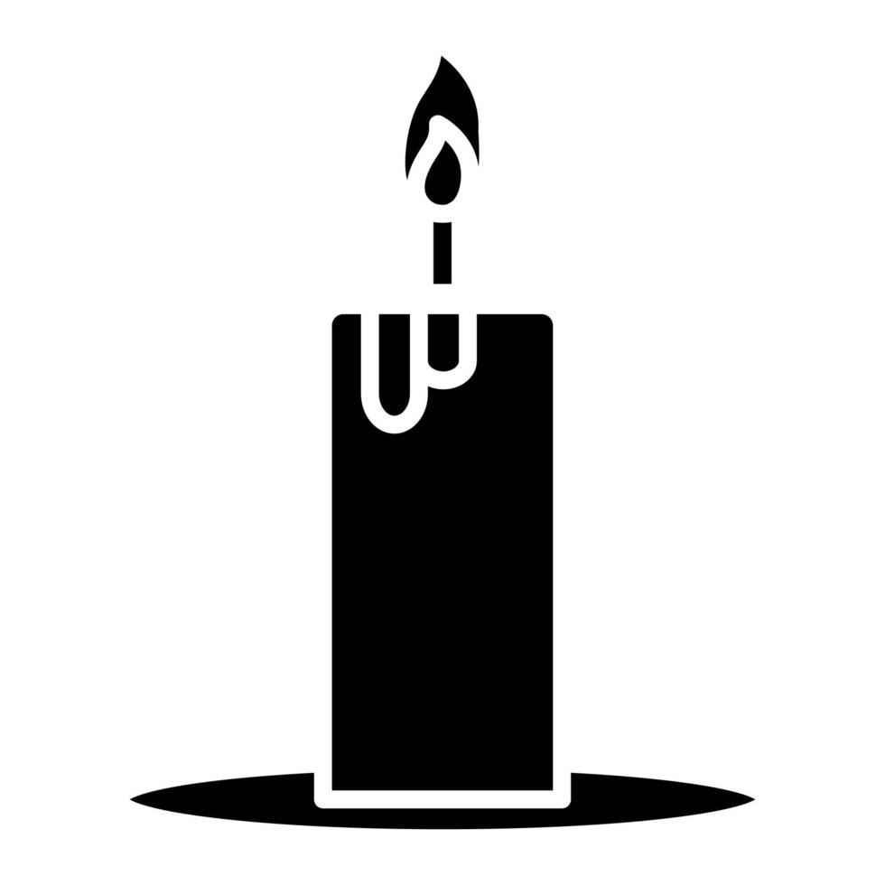 Candle Glyph Icon vector