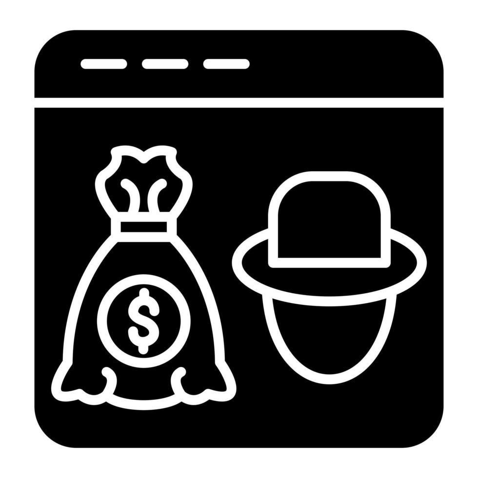 Robbery Glyph Icon vector