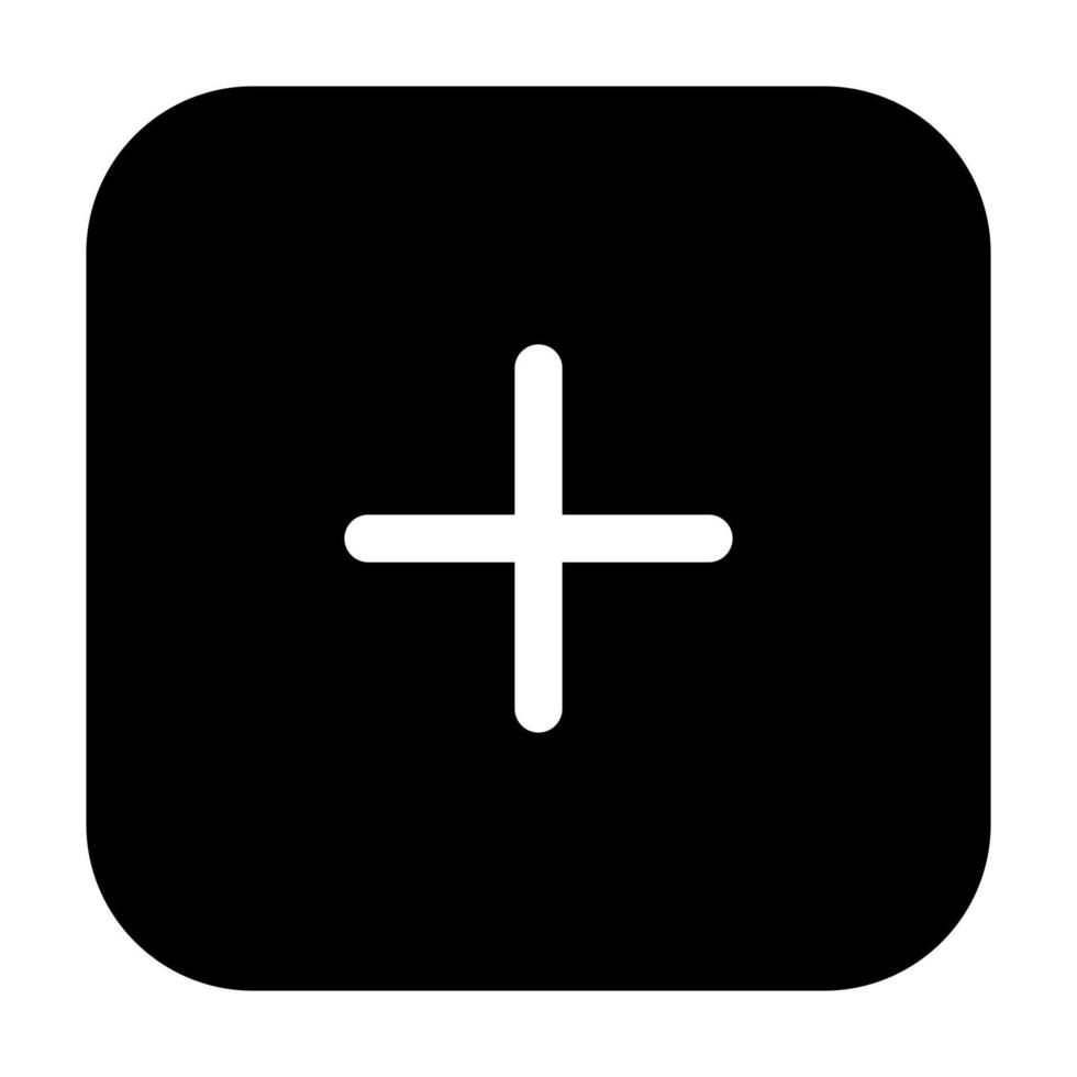 Plus Glyph Icon vector