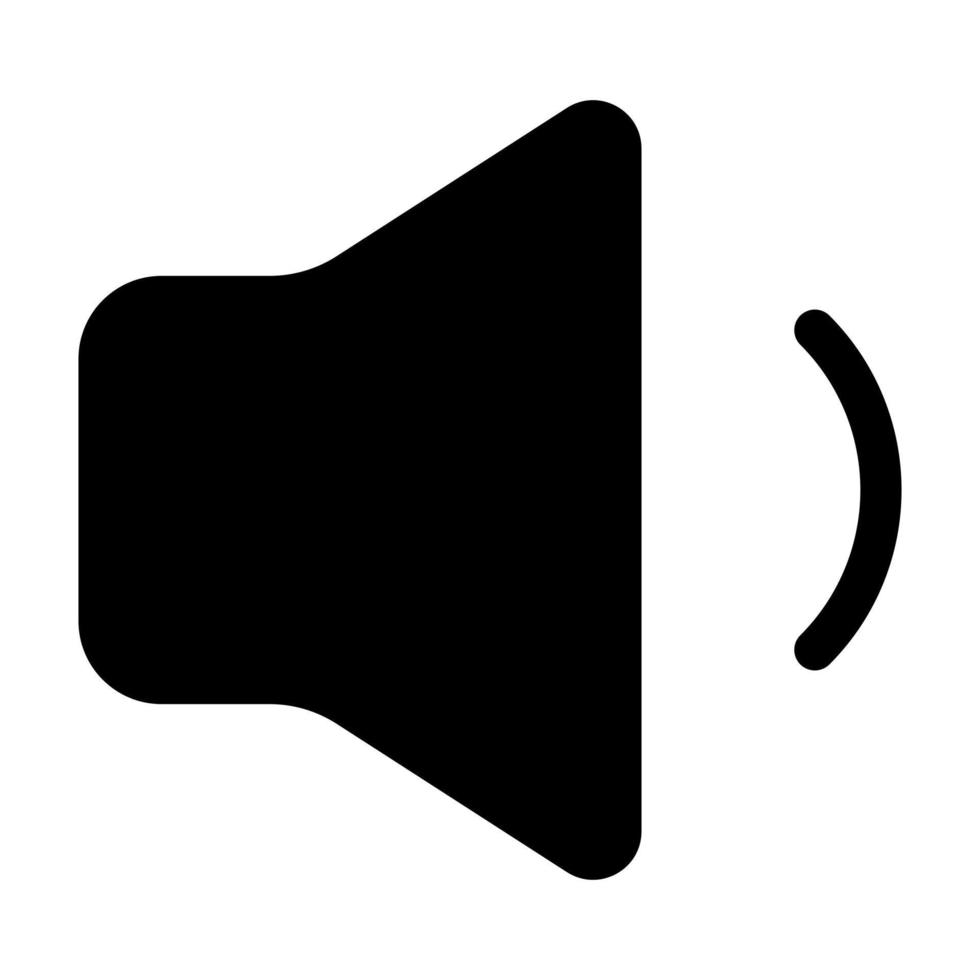 Volume Down Glyph Icon vector
