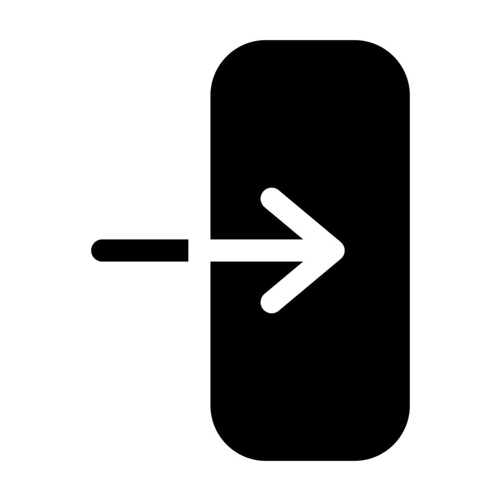 Login Glyph Icon vector