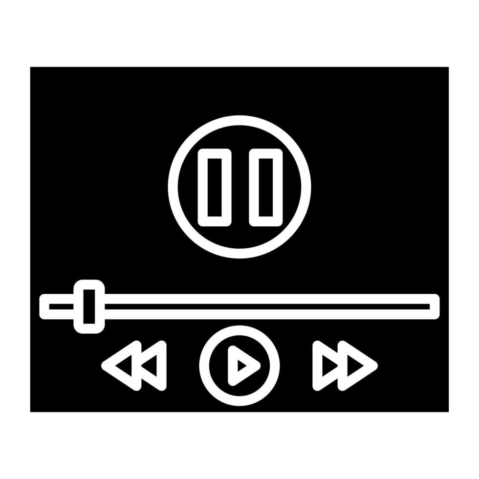 Music Player Glyph Icon vector