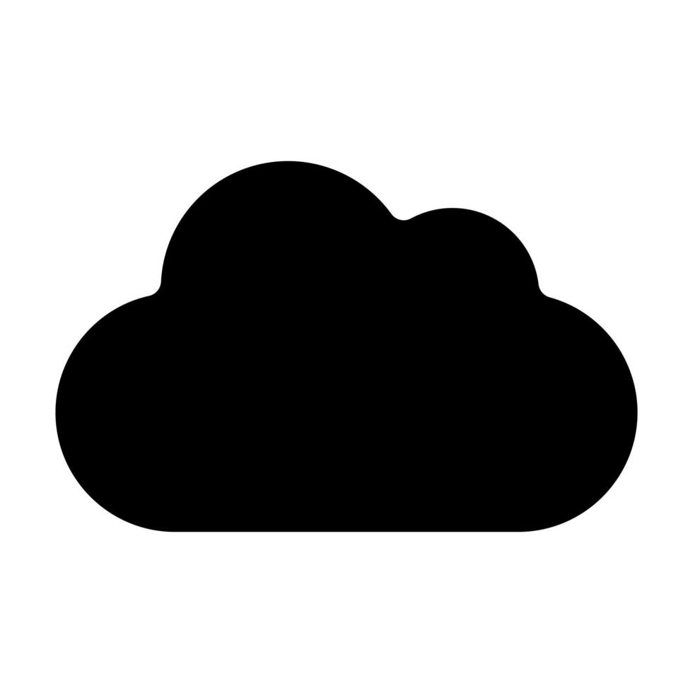Cloud Glyph Icon vector