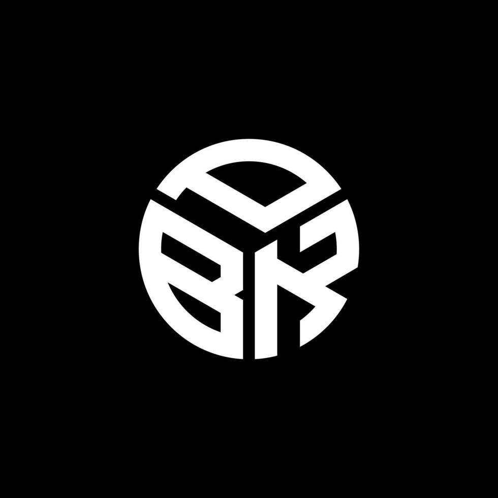 diseño de logotipo de letra pbk sobre fondo negro. pbk creative iniciales carta logo concepto. diseño de letras pbk. vector