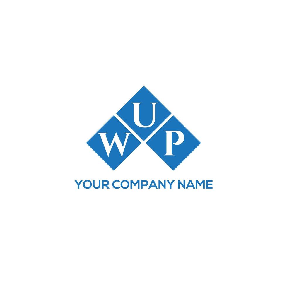 diseño de logotipo de letra wup sobre fondo blanco. wup concepto de logotipo de letra de iniciales creativas. diseño de letra wup. vector