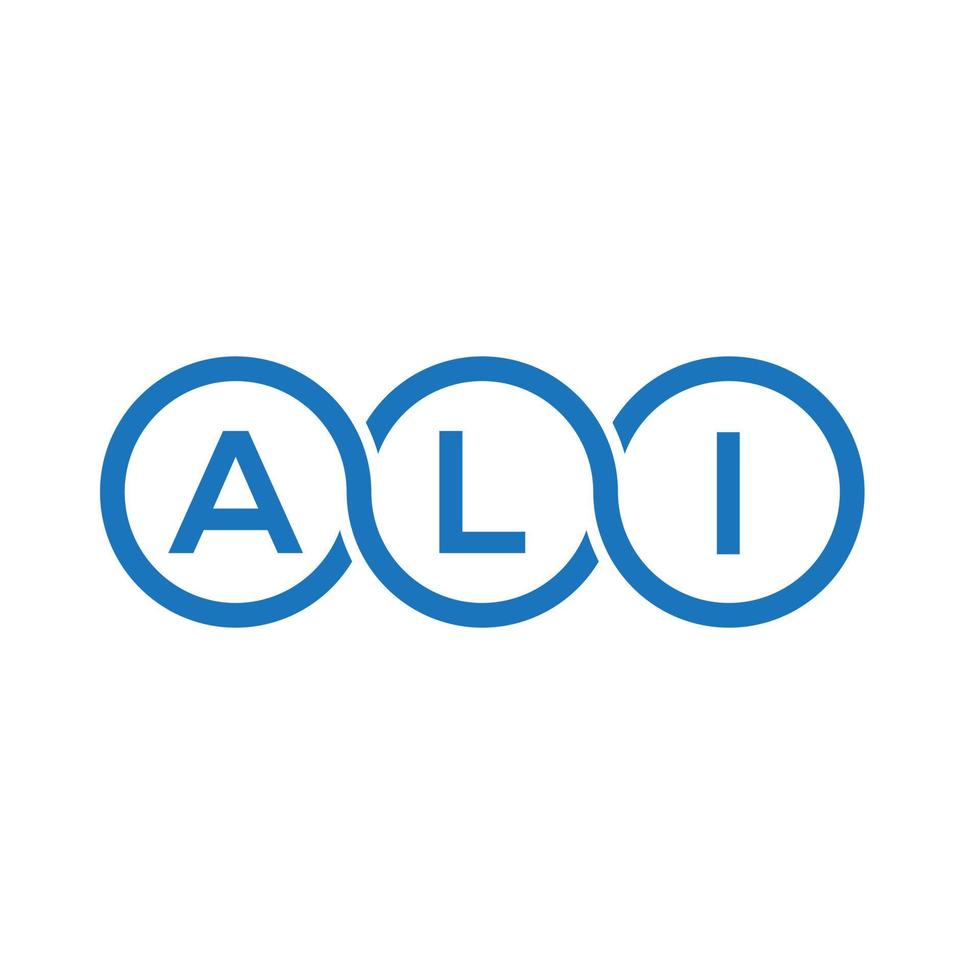 ALI letter logo design on white background. ALI creative initials letter logo concept. ALI letter design. vector