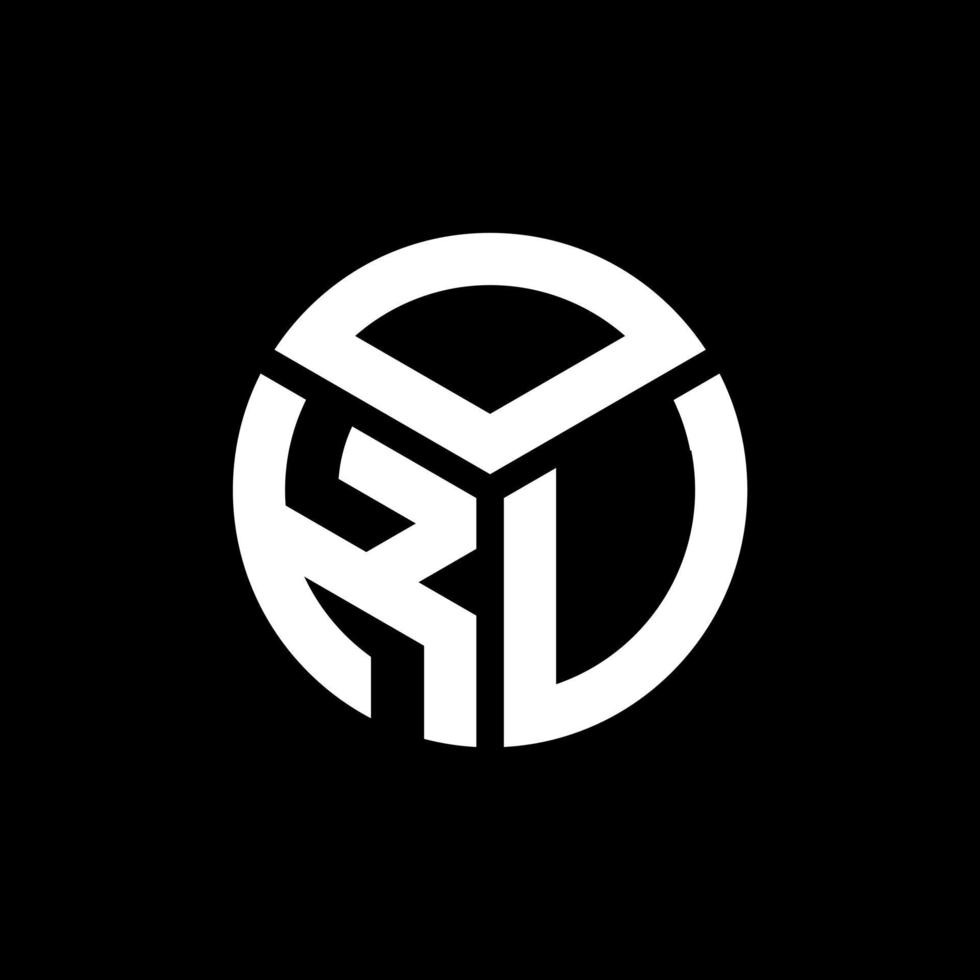 OKU letter logo design on black background. OKU creative initials letter logo concept. OKU letter design. vector