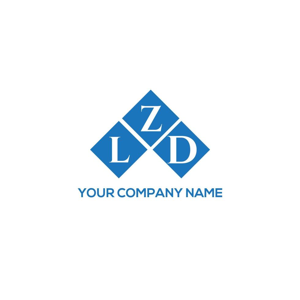 LZD letter logo design on white background. LZD creative initials letter logo concept. LZD letter design. vector