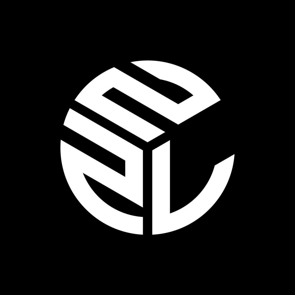 NZL letter logo design on black background. NZL creative initials letter logo concept. NZL letter design. vector