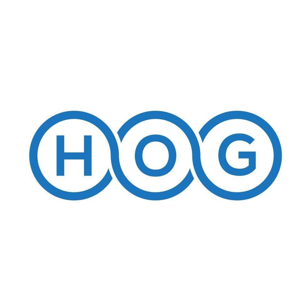 HOG letter logo design on white background. HOG creative initials letter logo concept. HOG letter design. vector