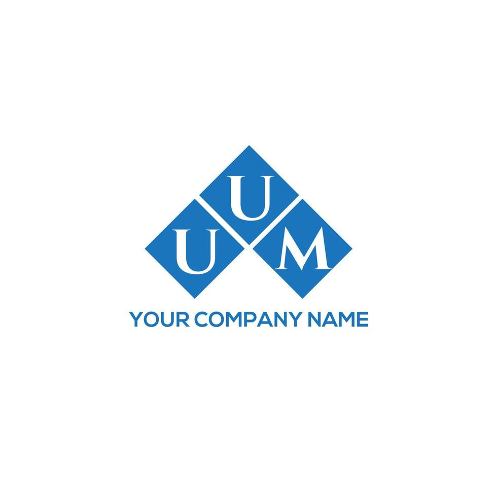 diseño de logotipo de letra uum sobre fondo blanco. uum creativo concepto de logotipo de letras iniciales. diseño de letras uum. vector