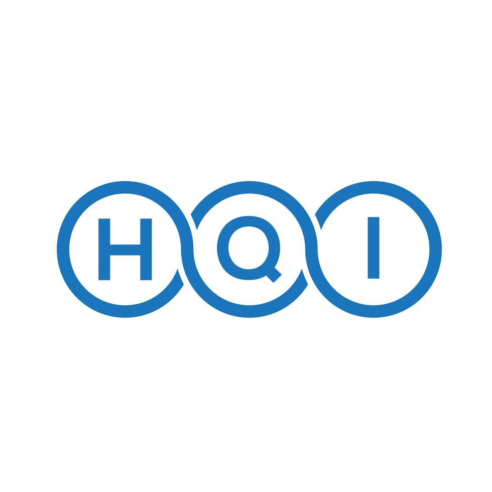 diseño de logotipo de letra hqi sobre fondo blanco. concepto de logotipo de letra de iniciales creativas hqi. diseño de letras hqi. vector