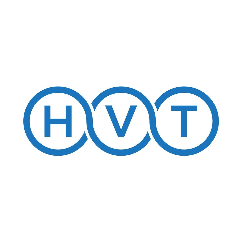 diseño de logotipo de letra hvt sobre fondo blanco. concepto de logotipo de letra de iniciales creativas hvt. diseño de letras hvt. vector