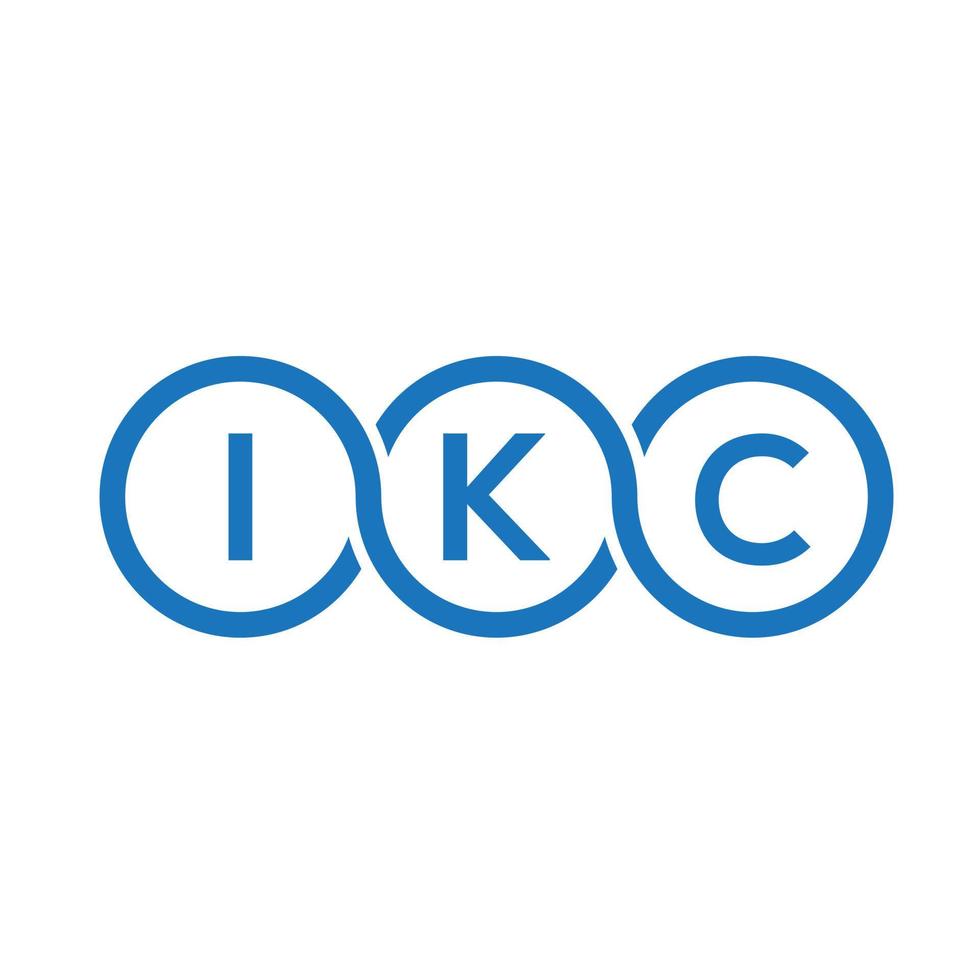 diseño de logotipo de letra ikc sobre fondo blanco. concepto de logotipo de letra de iniciales creativas ikc. diseño de letras ikc. vector