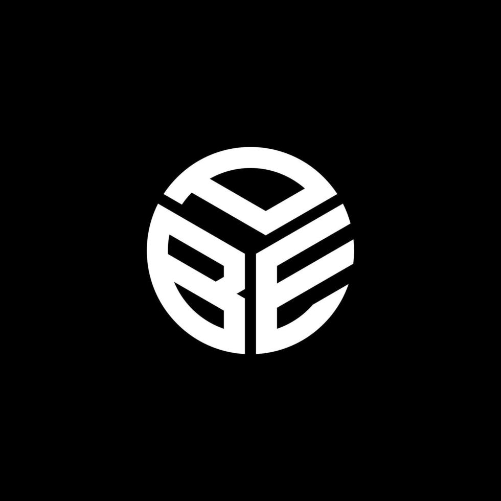 PBE letter logo design on black background. PBE creative initials letter logo concept. PBE letter design. vector