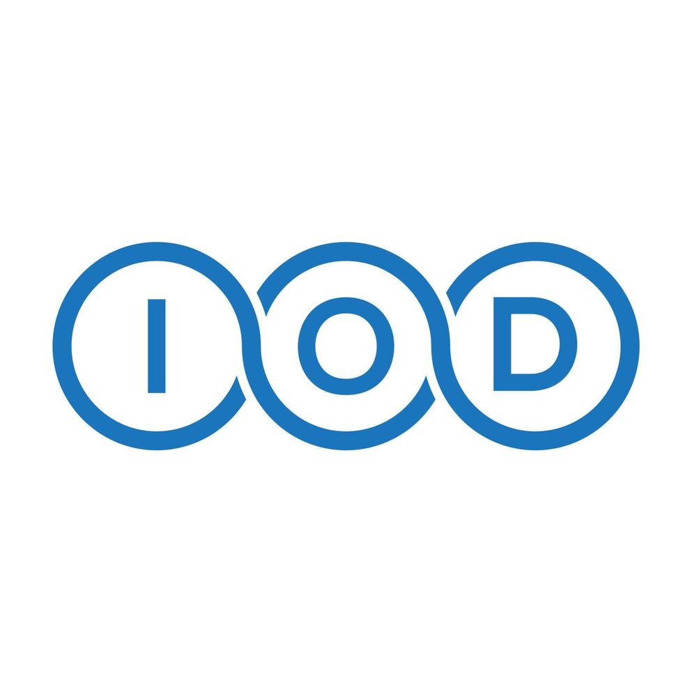 IOD letter logo design on white background. IOD creative initials letter logo concept. IOD letter design. vector